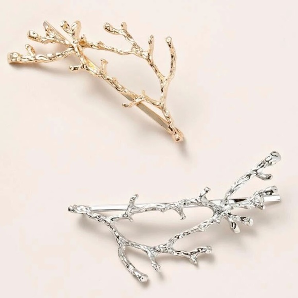 ⚜️𝟯𝟬%𝗢𝗙𝗙 𝗯𝘂𝗻𝗱𝗹𝗲𝘀 𝟯+⚜️ NEW Set of 2 Twig Shape Bohemian Hairpins - Picture 8 of 14